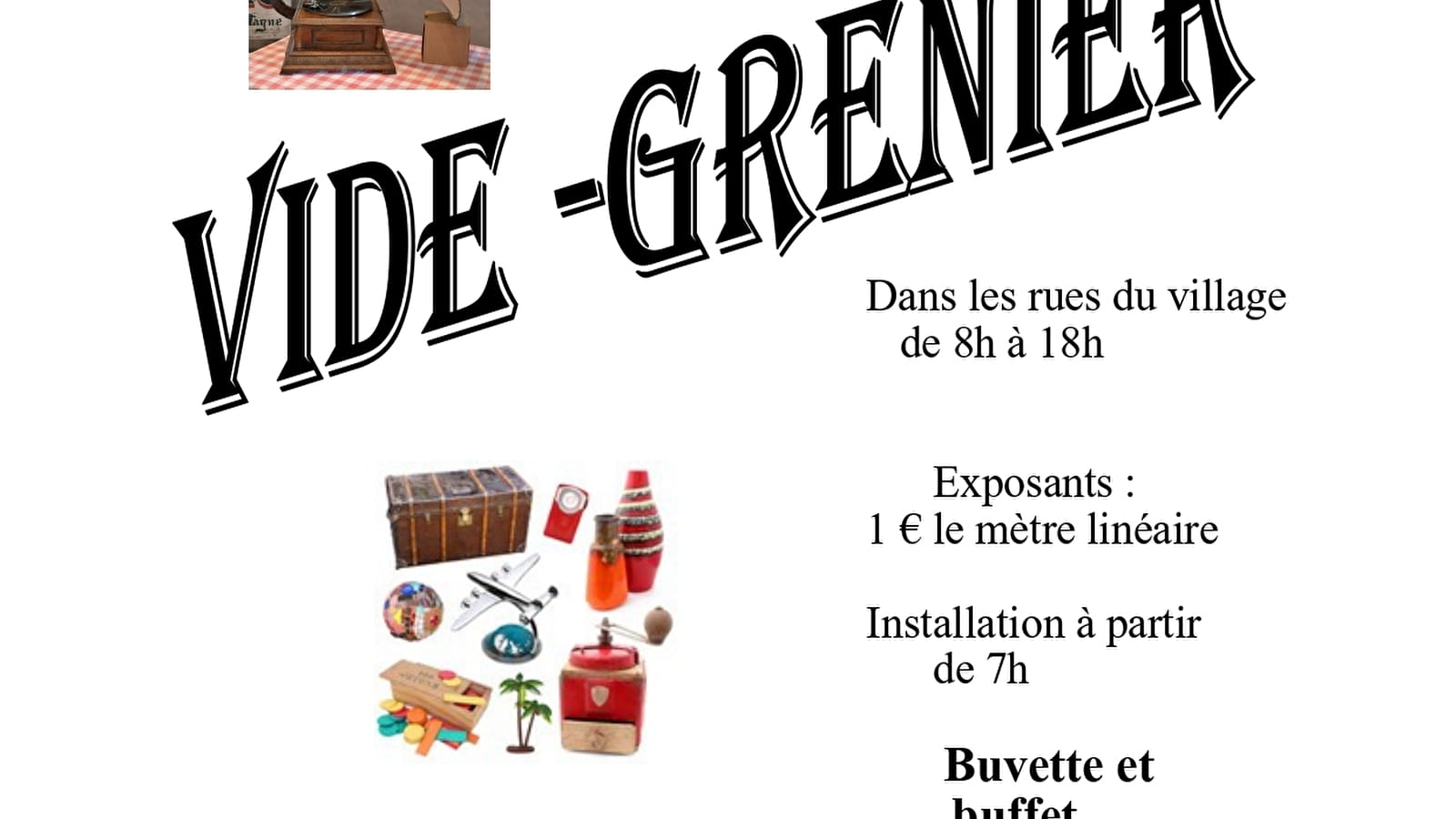 Vide-greniers du Comité d'Animation de  Civry-en-Montagne