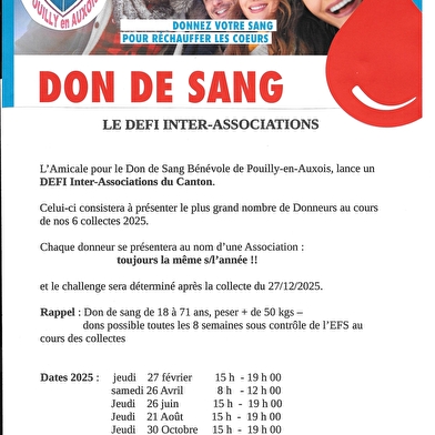 Don de sang- Pouilly en Auxois