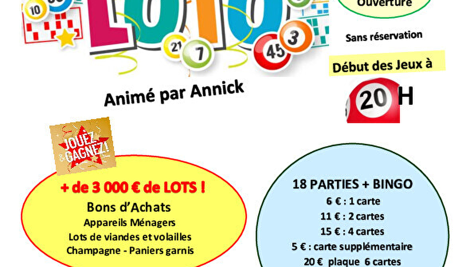 Loto du Club Joies d'Automne